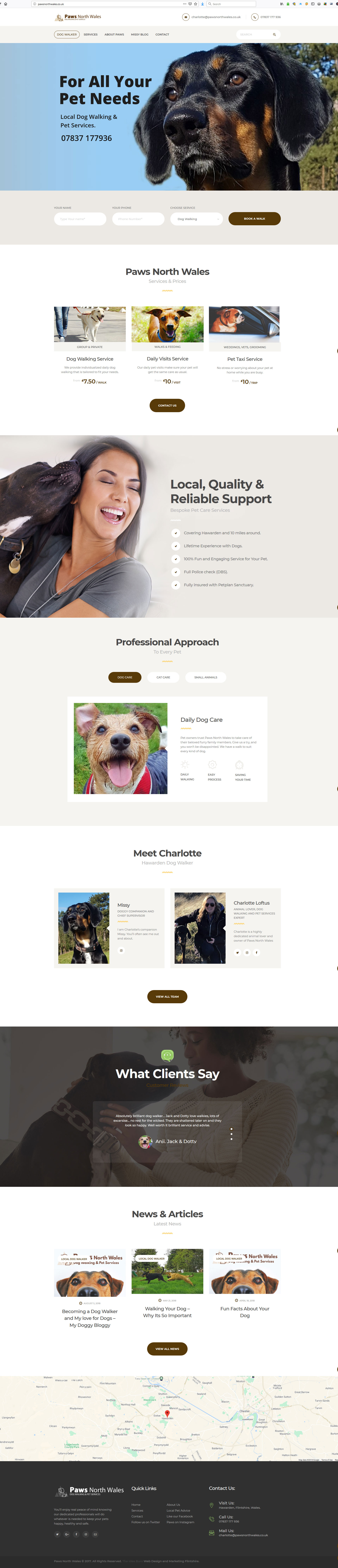 website for someone startinga  dog walking company